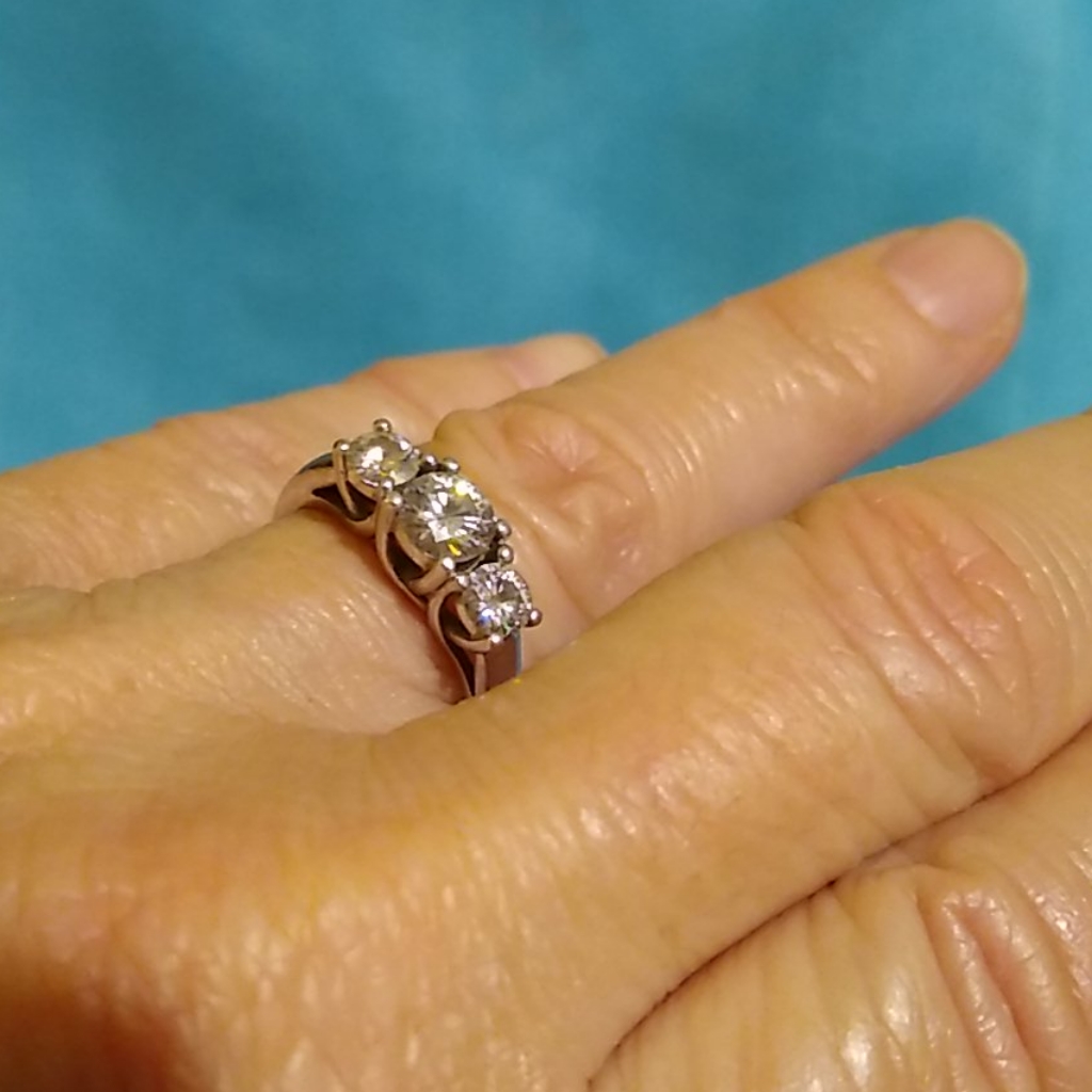 "Forever Classic" Moissanite 3 Stone Ring — image 6 of 8